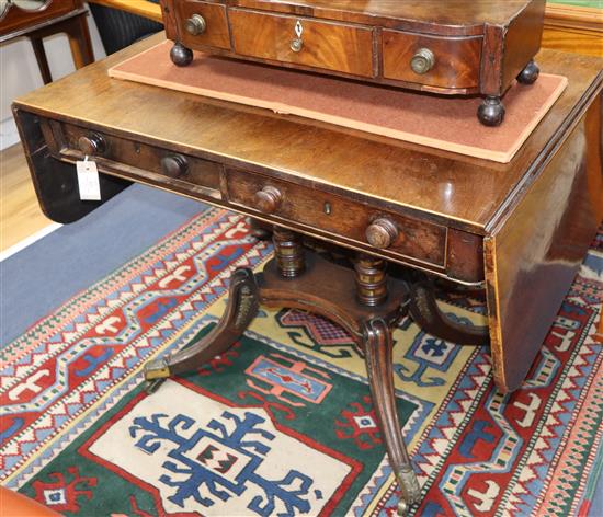 A Regency mahogany sofa table W.89cm